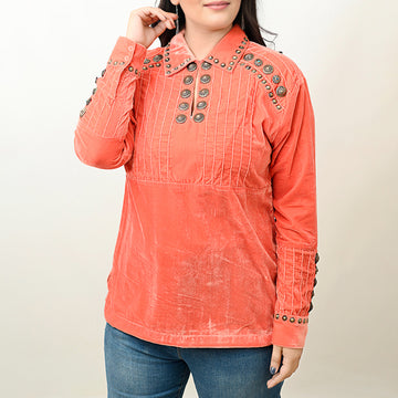 American Darling Velvet Women shirt dress Tunic Ladies girl Top